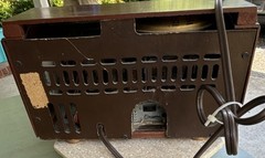 Philco TransiTone AM Radio Analog Clock Wood Case Vintage