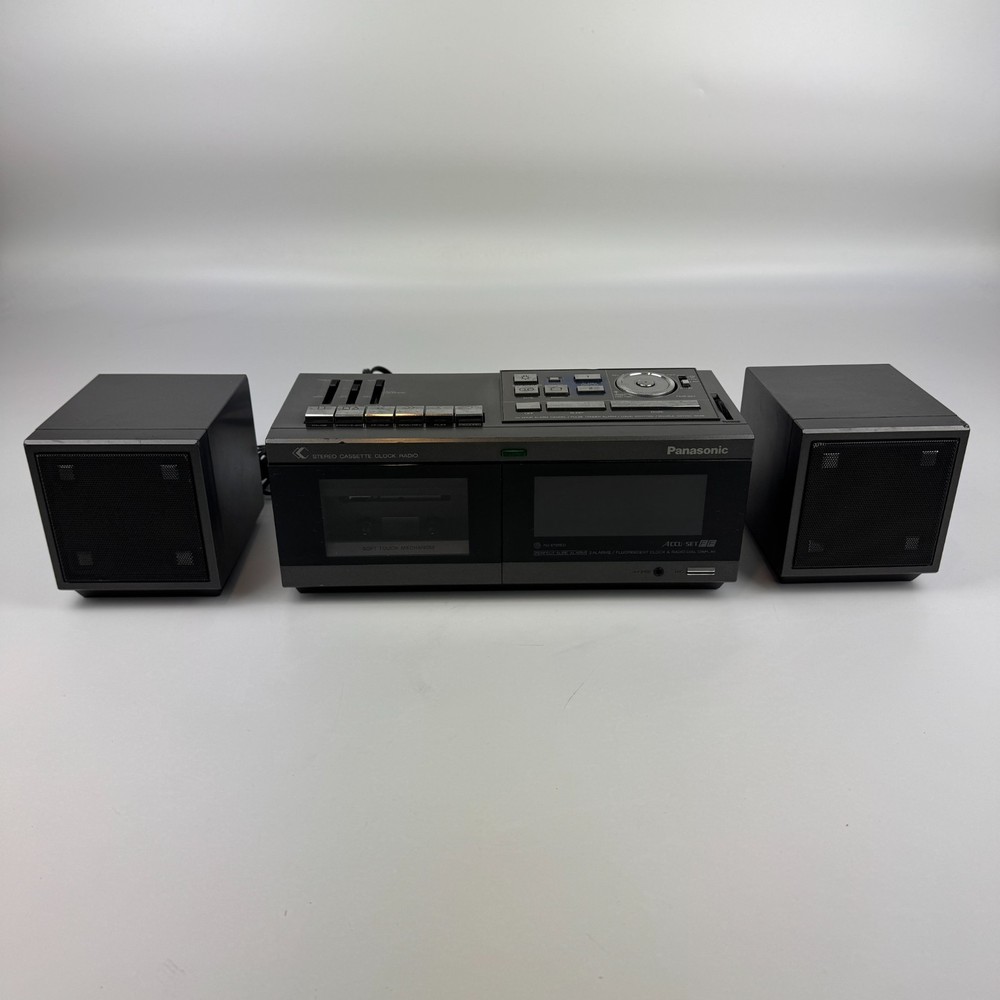 Panasonic RC-X500 Stereo Cassette Clock Radio For Repair Needs Tape Drive Belt