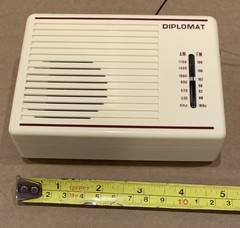 Portable Pocket DIPLOMAT AM/FM #15023 Transistor Radio Vintage Retro