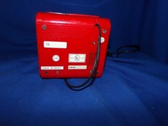 Vintage Randix Red Cube Box Square Cassette, Clock, AM/FM Radio – Works