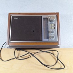 Vintage SONY ICF-9740W AM/FM Tabletop Radio Wood UNTESTED