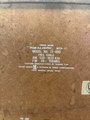 Realistic MTA-11 Vintage RadioShack AM/FM Radio Model 12-690