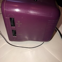 SounDesign Alarm Clock Radio Purple Cube 1980s Dual Alarm SoundDesign