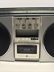 Vintage General Electric 3-6000A AM/FM Cassette Player For Parts Or Repair As Is