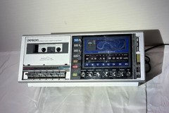 SounDesign AM/FM Clock Radio Cassette Recorder Model 3883 W/ Speakers Working