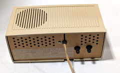 VINTAGE GE ELECTRIC CLOCK RADIO SOLID STATE AM MODEL C4408A LIGHT BROWN—WORKS!