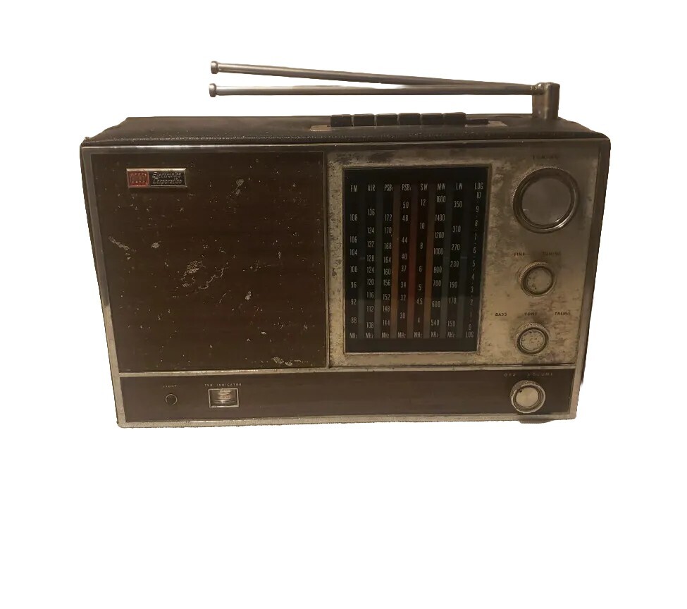 Vintage Ross Electronic AM/FM/SW/PSB/AIR/LW/MW Radio Model RE-1957 RARE