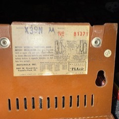 Vintage MOTOROLA X39N BATTERY OPERATED TRANSISTOR RADIO Working