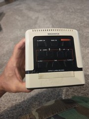 Vintage 80s Cube MAGNAVOX Dual Alarm Clock AM/FM Cream Radio D3110/37 Tested