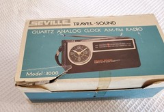 Vintage Seville Quartz Analog Clock AM/FM Radio Alarm Model 3000 Tested Working