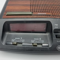 Vtg GE 7-4621A Digital AM/FM Clock Radio Tested & Working 2 Alarms Retro 80s