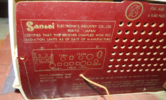 Vintage Japan Sansei ZEPHYR AM FM Radio 6 Tube and 2 Diode Electronics Works