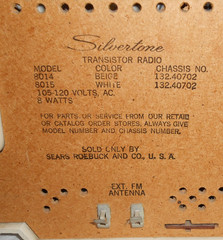 Vintage Sears Silvertone Sold State AM/FM Radio Model 8014 8015 CLEAN NICE Works