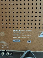 Vintage Sony Model ICF-9740W Circa 1980 Dual Band AM/FM Radio, WITH VIDEO DEMO