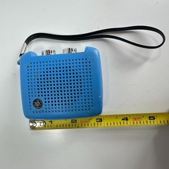 Vintage Kmart AIE-641 Atom Pocket Transistor Radio Blue AM Hong Kong- FOR PARTS