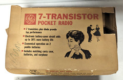 Vintage Original Box with General Electric 7 Transistor Pocket Radio w/ Earphone