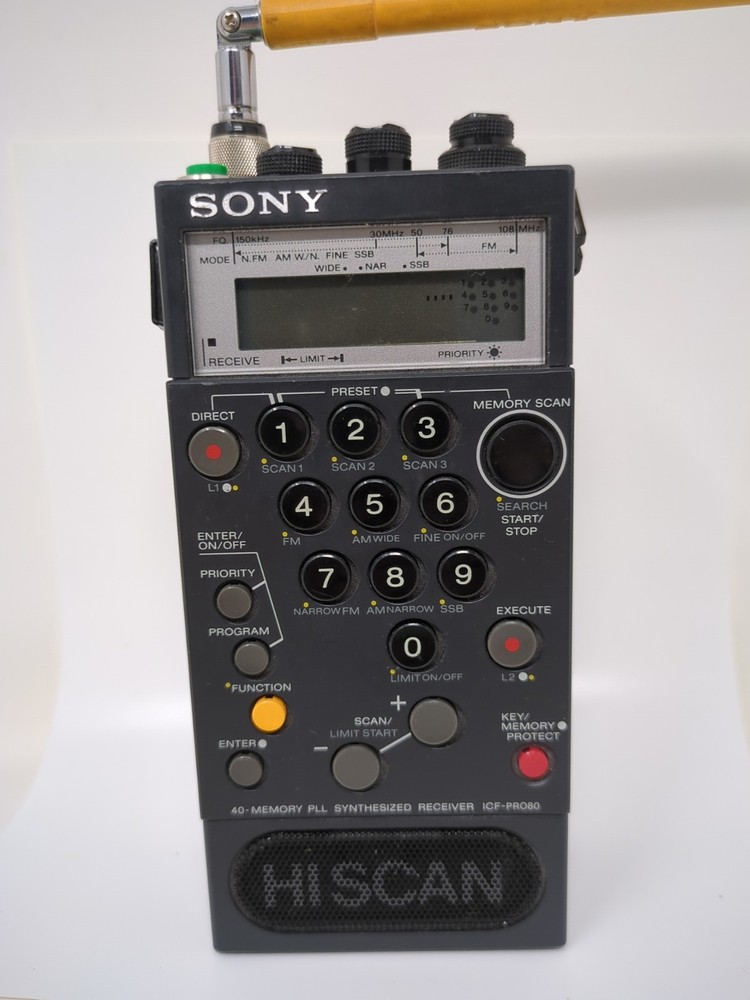Sony Icf-Pro80 Radio For Parts and Repair Only – Powers on!