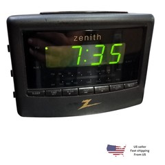 Zenith Am/Fm Alarm Clock Radio Model # Z124B In Used Working Condition Vntg 1990