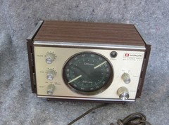 Rare Working Hitachi KS-1220H Stereo Transistor Radio Detachable Speakers Japan