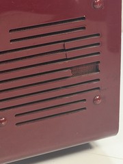 General Electric Cranberry Red 1953 Model 565 clock radio for parts