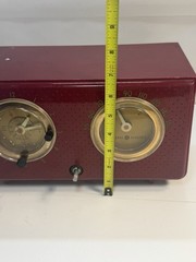 General Electric Cranberry Red 1953 Model 565 clock radio for parts