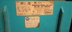 Vintage 1960 MOTOROLA A8J25 Turquoise Aqua Tube Radio MCM Mid Century Atomic
