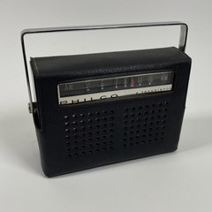 Vintage Philco Black & Silver 8 Transistor AM Portable Radio w/ Case