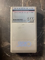 Vintage SANYO RP55 AM/FM Stereo Portable Radio Handheld-FullyTESTED!