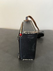 Vintage Sony TFM-850W 8 Transistor Radio Leather Case, earphone, Antenna Tested!