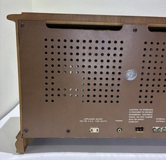 Vintage 1970s SEARS Silvertone AM/FM Table Radio Wood Cabinet NICE CLEAN READ