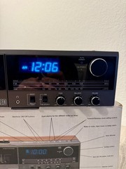 Vintage Sears LXI AM/FM Stereo Clock Radio Cassette Playert Box Manual Receipt