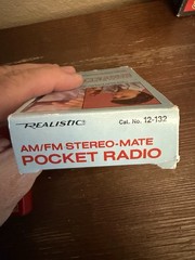 Realistic AM/FM Stereo Mate Pocket Radio Vintage Red Model 12-132