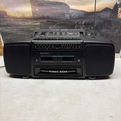 Vintage MAGNAVOX AW-7595/17 Turbo Bass Dual Cassette Boombox Radio TESTED NICE