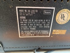 Sears Solid State Hong Kong And PROTON 320 AM/FM Dual Alarm Clock Radio Black