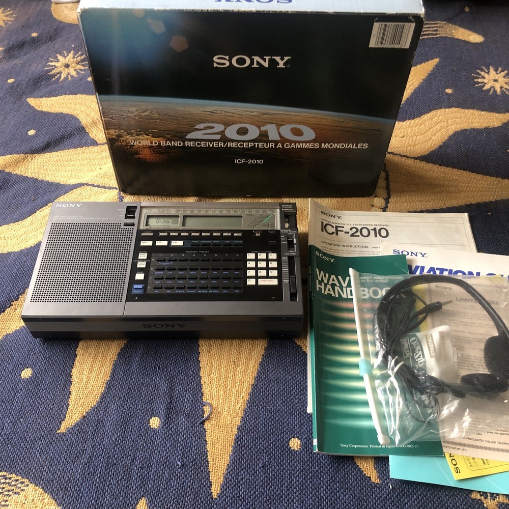 Sony ICF-2010 Shortwave Radio Receiver – AIR/FM/LW/MW/SW Tested Working No Charg