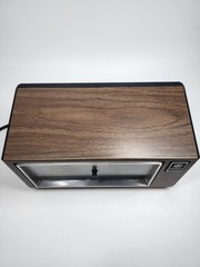 Vintage GE Clock Radio 7-4550C AM/FM Alarm Walnut Grain Retro Tested Works READ