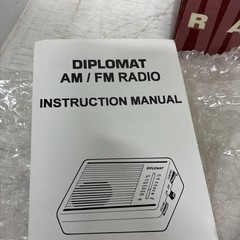 Portable Pocket DIPLOMAT AM/FM #15023 Transistor Radio Vintage Retro Nostalgic