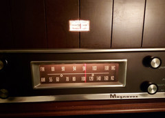 Vintage Magnavox Model OFM-022 AM-FM Tube Radio Dual Speaker with Walnut Case