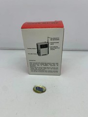 Vintage Silver Brand MINI Sporty 2 Band Radio AM/FM Black &rsquo;80s RARE UNUSED