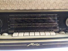 METZ 308 MCM Large Tabletop Tube AM FM SW Radio Germany As Is Parts or Repair