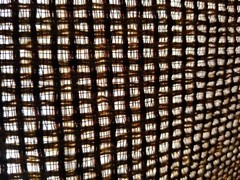 NOS 18 x 18&Prime; Antique Radio Victrola SPEAKER Grille Cloth Fabric Vintage Brown A