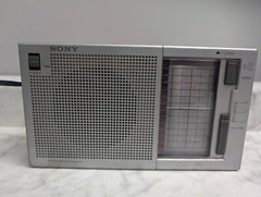 Vintage SONY Model ICF-710W Silver Black Transistor AM FM 2 Band Radio