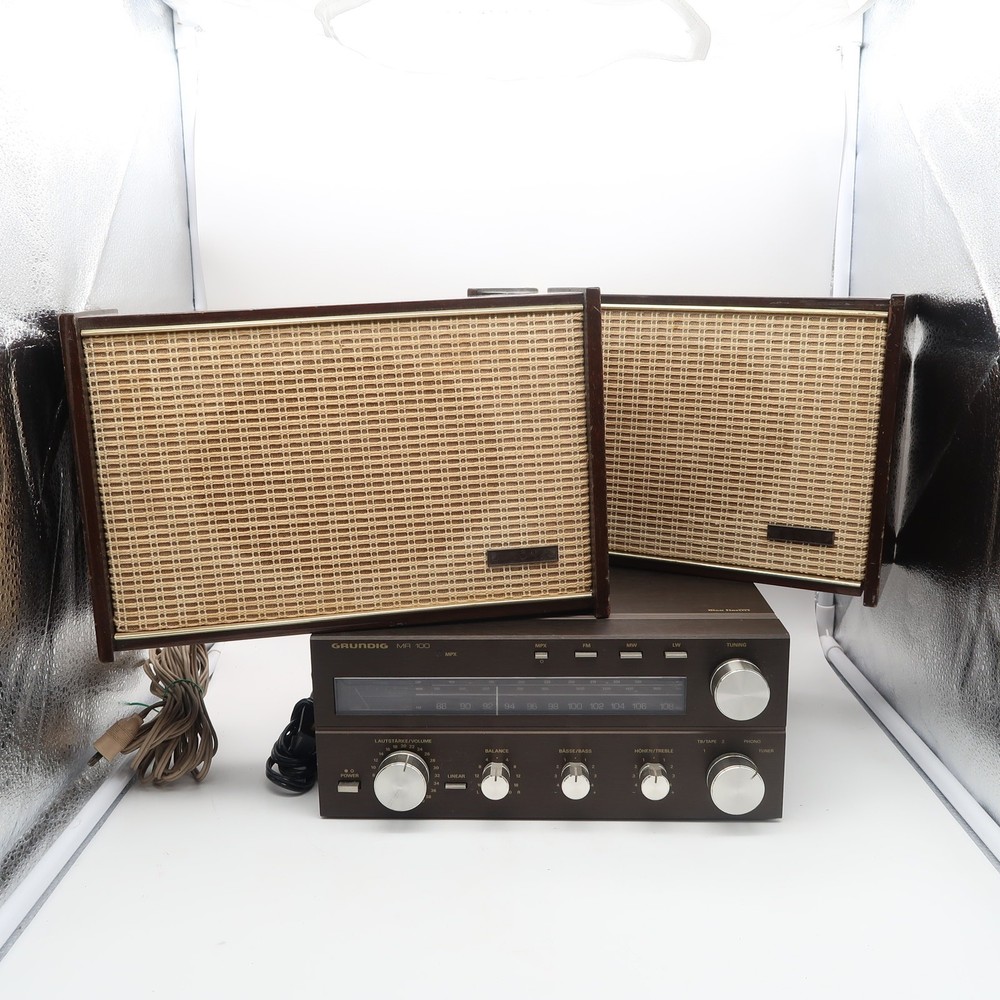 Vintage Grundig GERMANY HiFi-Mini-Receiver MR100 With LS2b External Speaker
