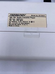 SounDesign RCP AM-FM Radio & Cassette Player 4610WHT Tested Working