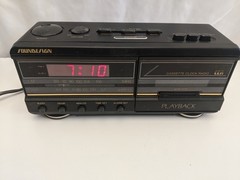 Watch Video! VTG Soundesign AM/FM Alarm Clock Radio Cassette Player Model 3827
