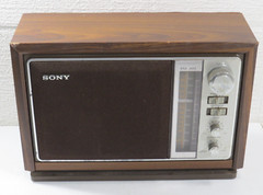 Sony ICF-9740W AM/FM Tabletop Radio Wood Cabinet Vintage 1980s Tested