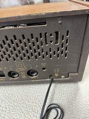 Vintage Table Top Stereo Philips B5X43A Made in Holland Lights Up 22&Prime; x 10&Prime;