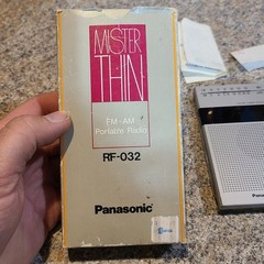 Vintage Panasonic Radio RF-032 AM FM 2 Band Receiver Case WORKS Box Paperwork C7