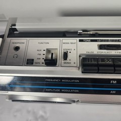 Vintage GE Mini AM FM FM Stereo Dual Cassette Recorder 3-6210 Excellent Box