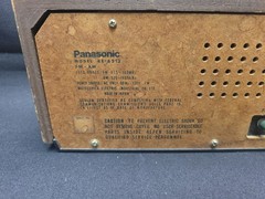Panasonic RE-6513 FM AM Radio Tone Control Band Selector External Antenna.